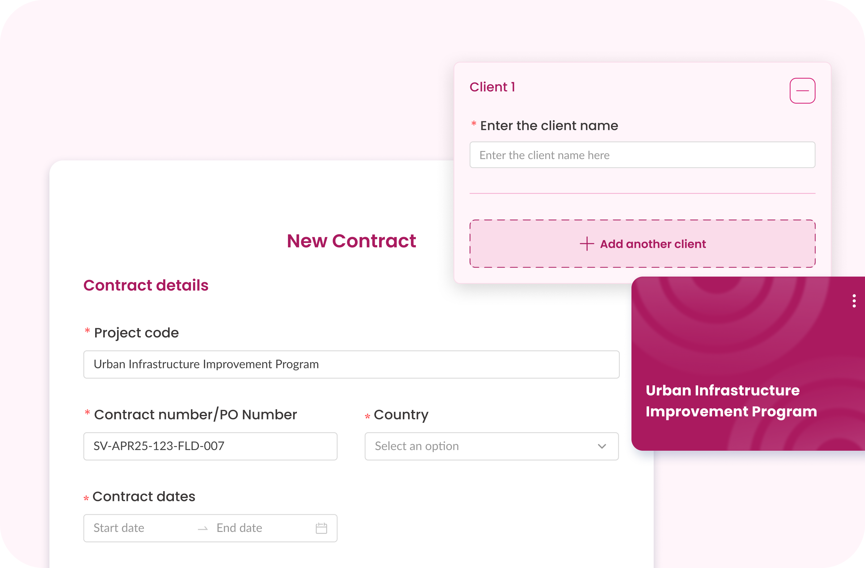 Customer management interface